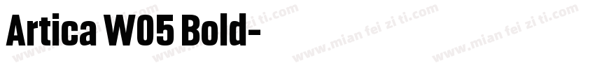 Artica W05 Bold字体转换